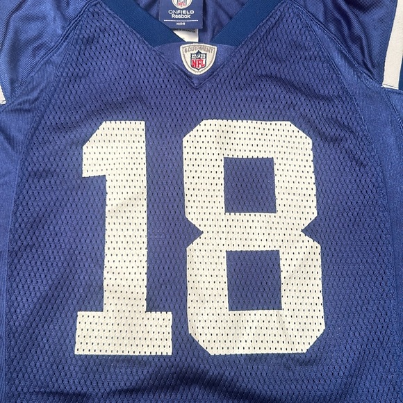 Manning, Reebok kids (sz 7) NFL onfield Peyton Manning #18 Colts mesh jersey - Picture 2 of 9